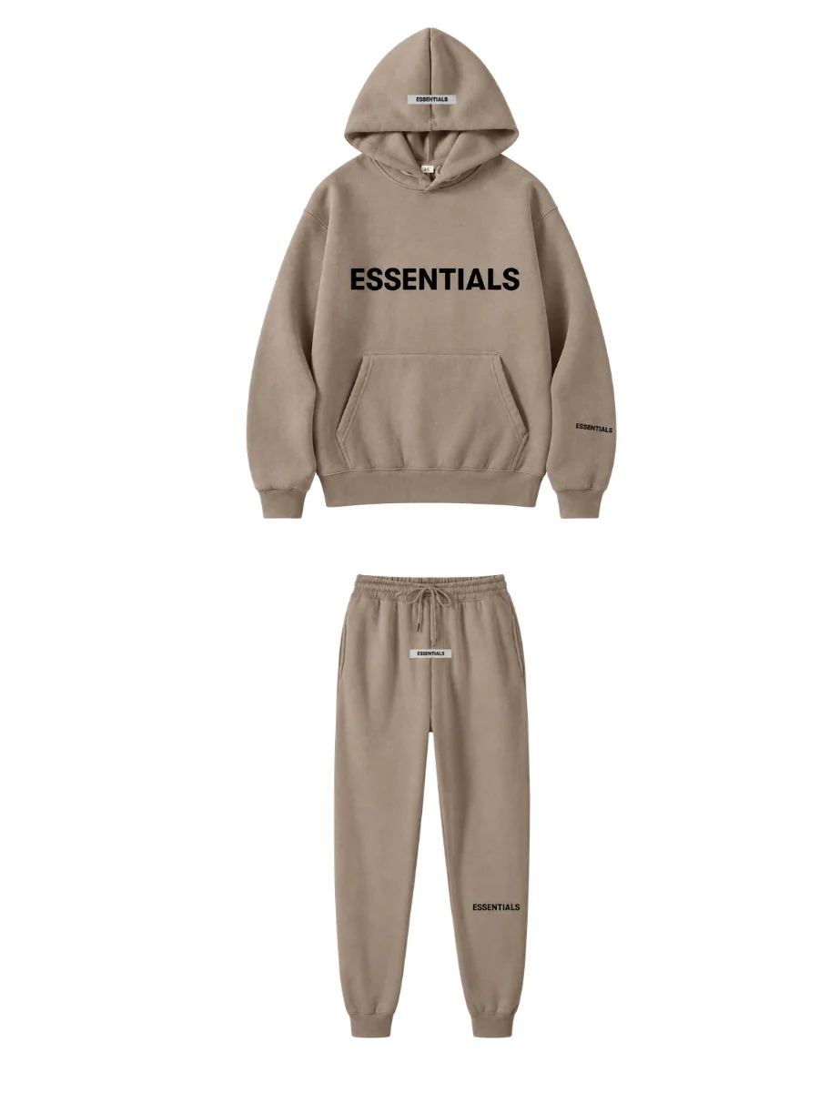 Essentials-Tracksuit-Brown-Oversized Essentials Tracksuit Brown Oversized