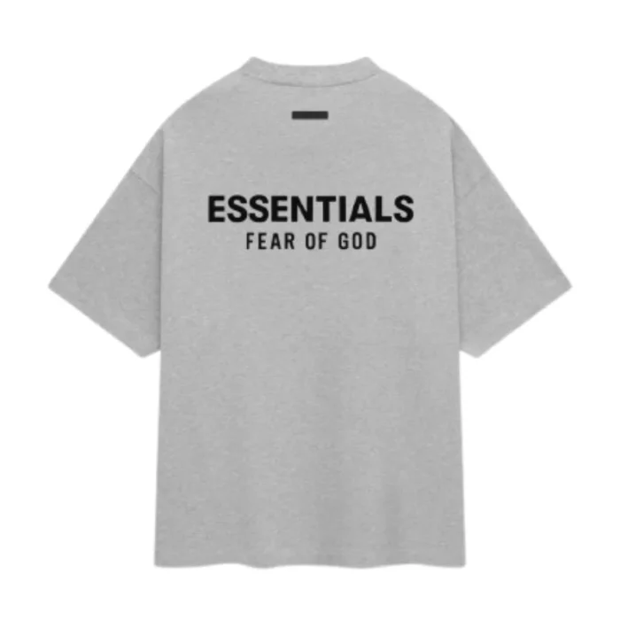 Essentials Crewneck Heather Gray back side