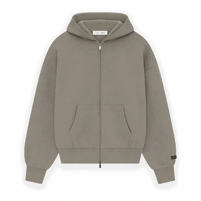 Essentials Heather Zip-Up Hoodie