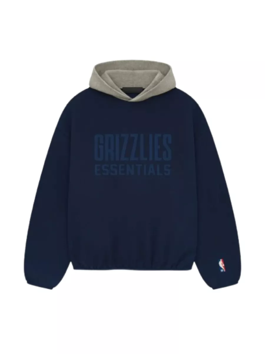 Essentials Grizzlies Pullover Navy Hoodie