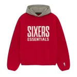 Essentials Sixers Pullover Red Hoodie