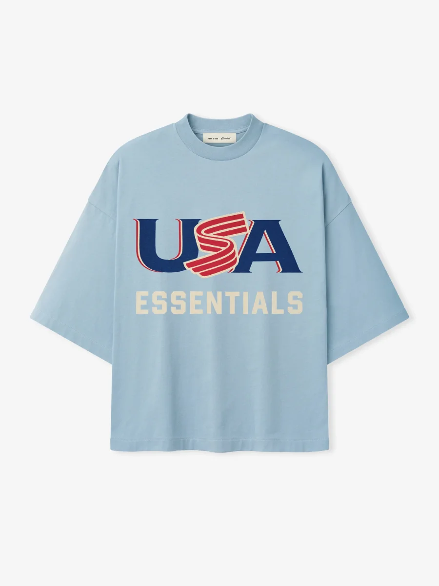 Essentials Stone Blue T-Shirt