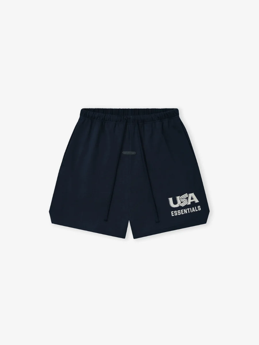 Essentials USA Blue Jersey Shorts