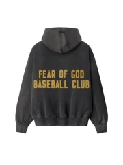 Essentials Baseball Club Black Hoodie 2