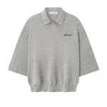 Essentials Signature 90s Knit Polo Grey T Shirts
