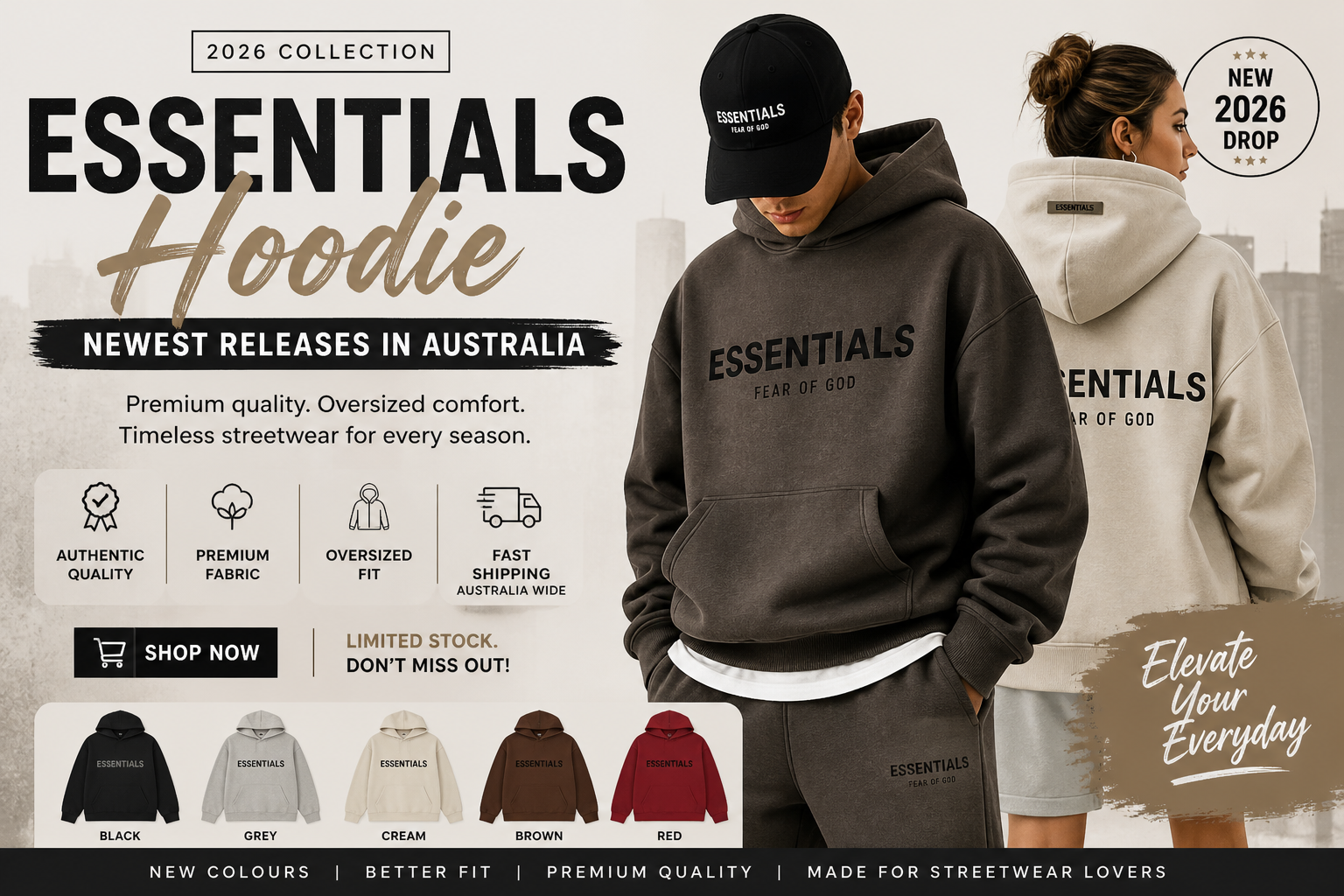 Shop the Newest Essentials Hoodie Releases in Australia