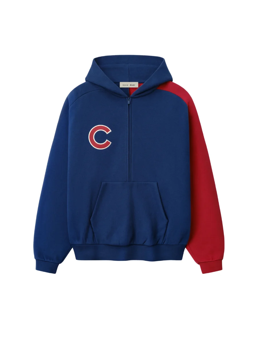 Essentials Cubs Half Zip Chicago Blue Hoodie