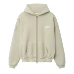 Essentials 90s Zip Up Grey Hoodie
