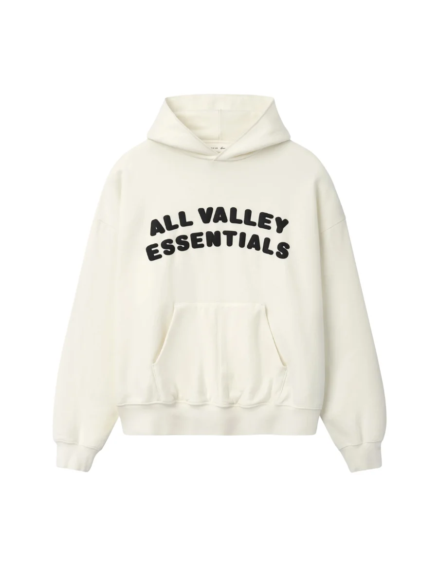 Essentials All Valley 90s Ivory Hoodie