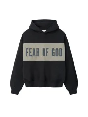 Essentials Cropped Relaxed Panelled Hoodie