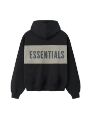 Essentials Cropped Relaxed Panelled Hoodie 2