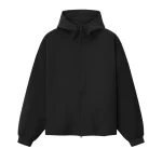 Essentials Full Zip Anorak Black Hoodie