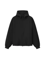 Essentials Full Zip Anorak Black Hoodie