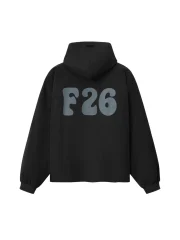 Essentials Full Zip Anorak Black Hoodie 2
