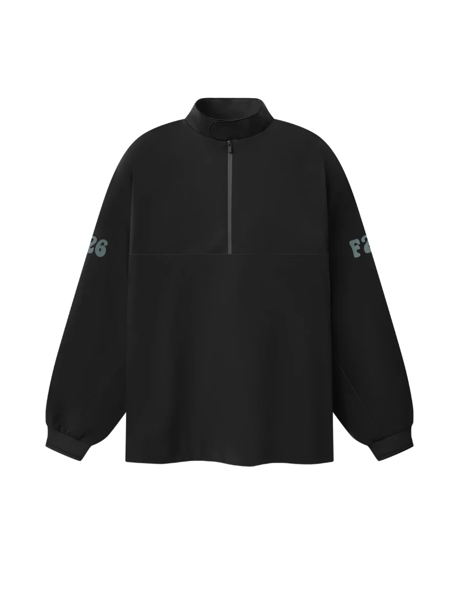 Essentials Half Zip Track Black Jacket