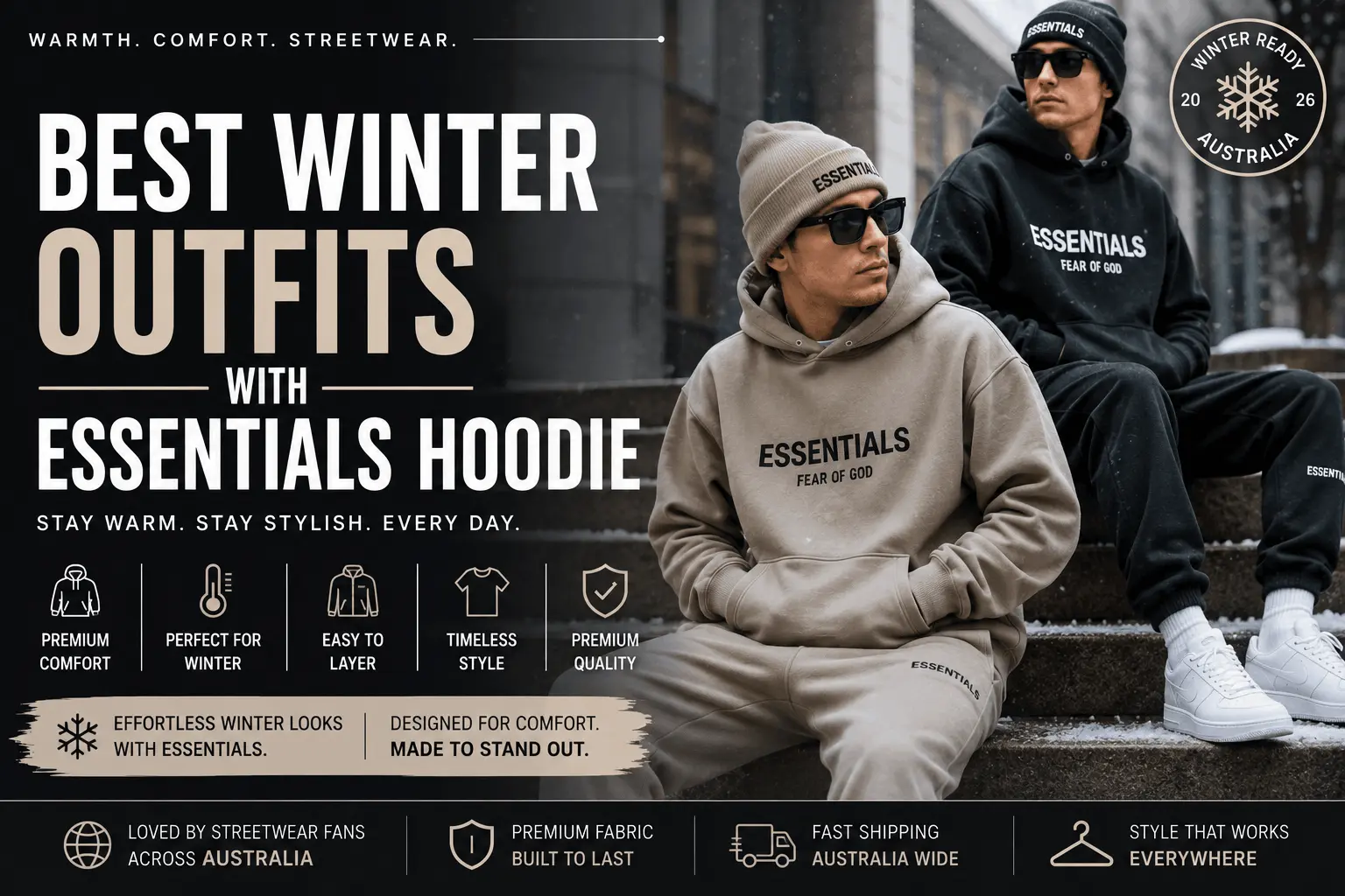 Best Winter Outfits with Essentials Hoodie