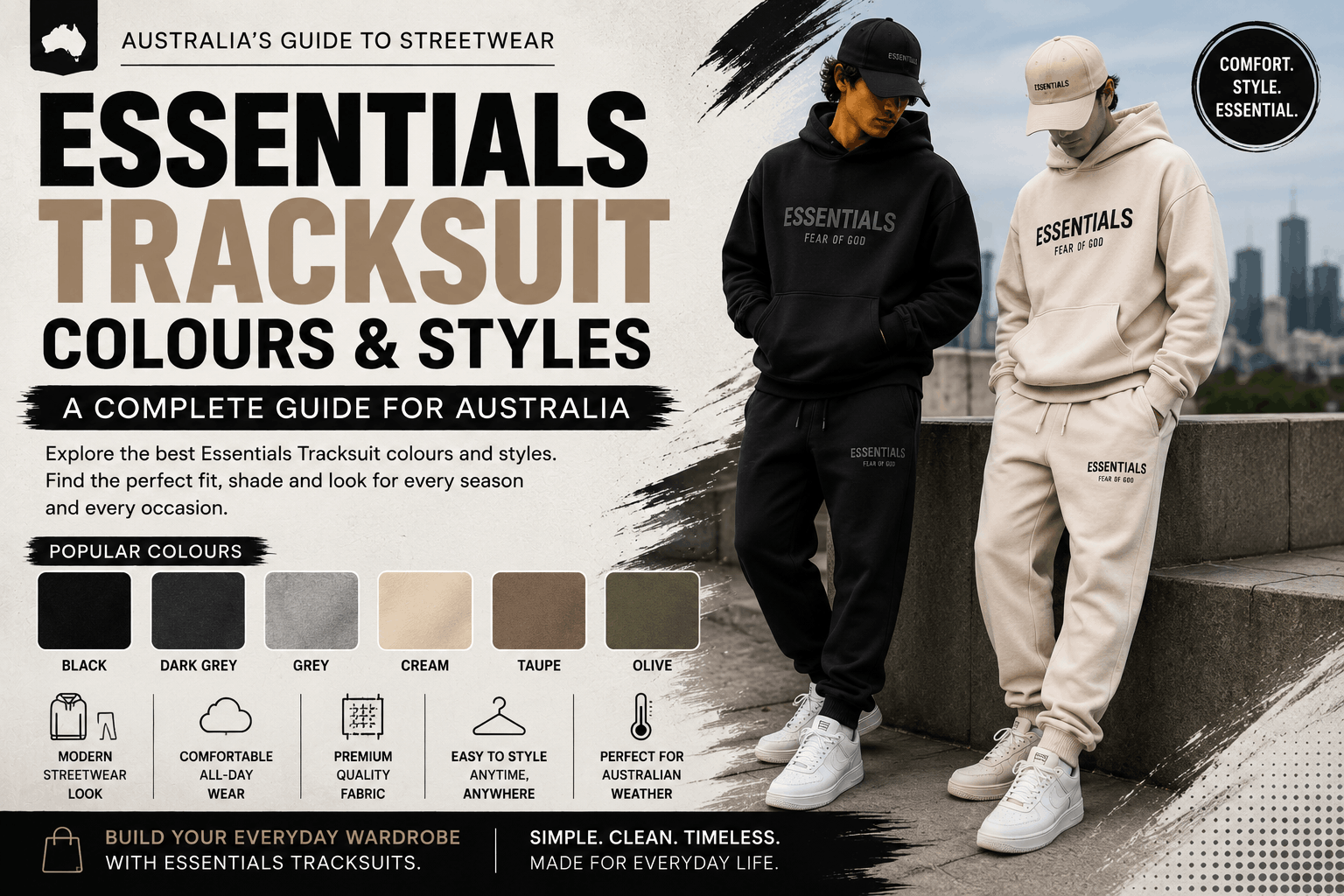 Essentials Tracksuit Colours and Style