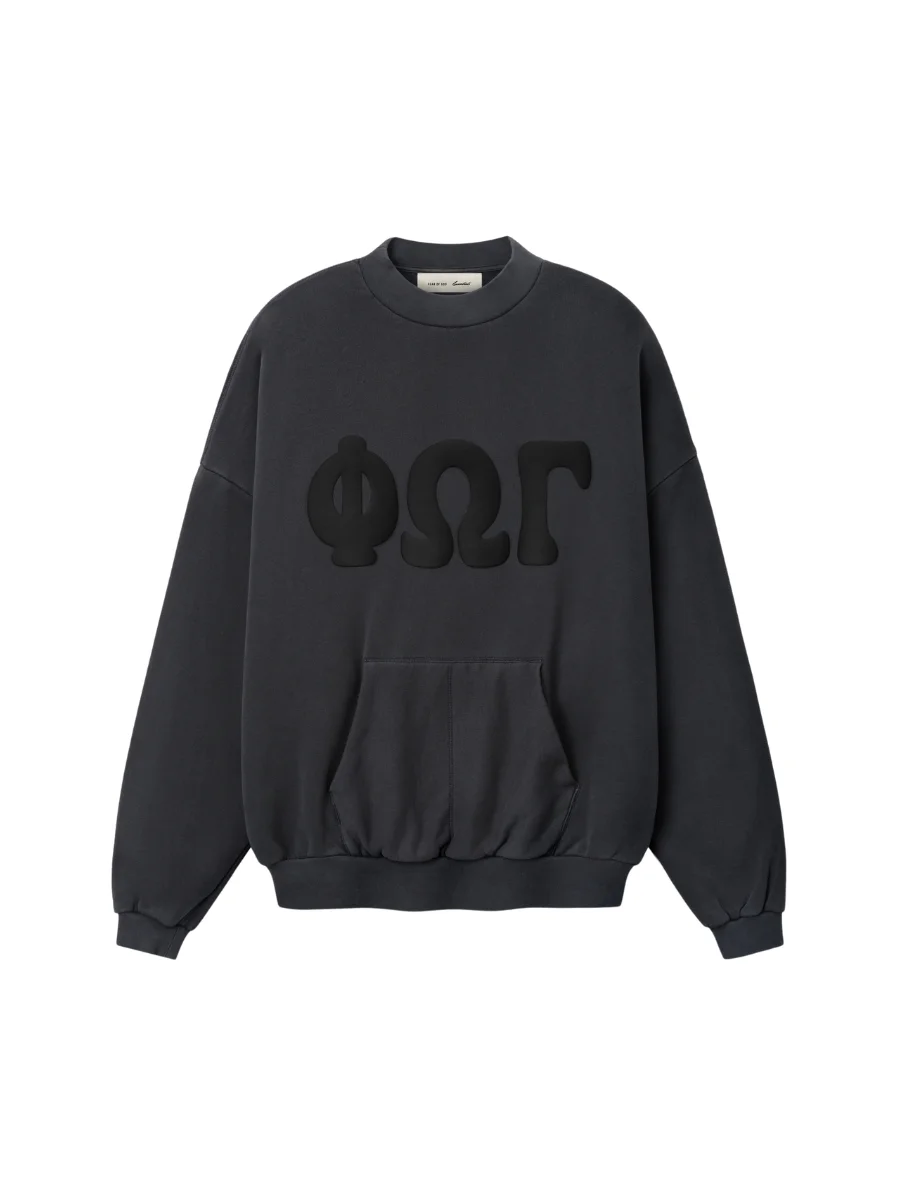 Essentials 90s Washed Black Sweatshirt