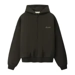 Essentials Signature Lounge Half Zip Hoodie Ink Black