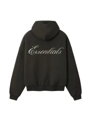 Essentials Signature Lounge Half Zip Hoodie Ink Black - Image 2